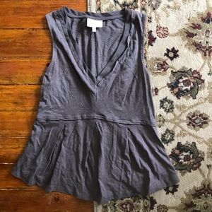 Anthropologie Tank with peplum silhouette